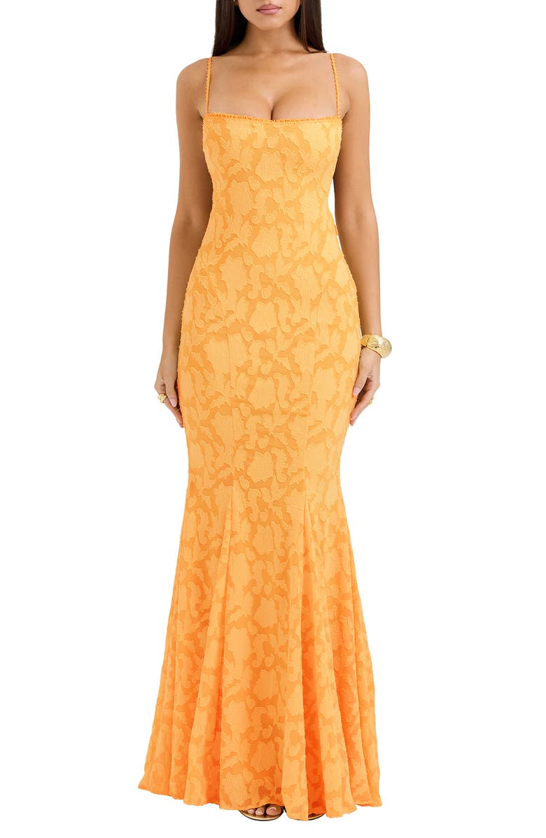 HOUSE OF CB Joan-A Lace-Up Back Maxi Dress, Main, color, Flax