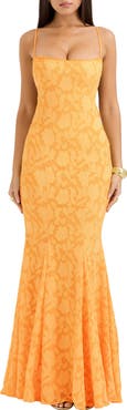 HOUSE OF CB Joan-A Lace-Up Back Maxi Dress