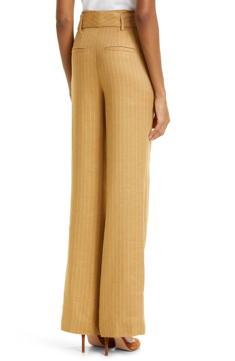 Veronica Beard Sunny High Waist Linen Blend Pants, Alternate, color,