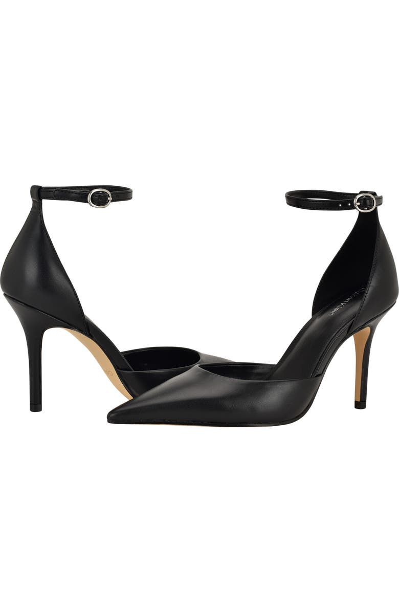 Calvin Klein Olettia Ankle Strap Pointed Toe Pump, Alternate, color, Black