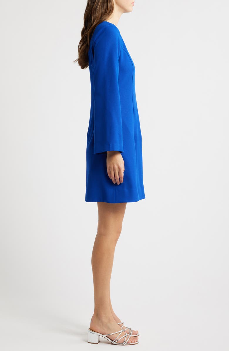 Tahari ASL Rhinestone Trim Long Sleeve Sheath Dress, Alternate, color,