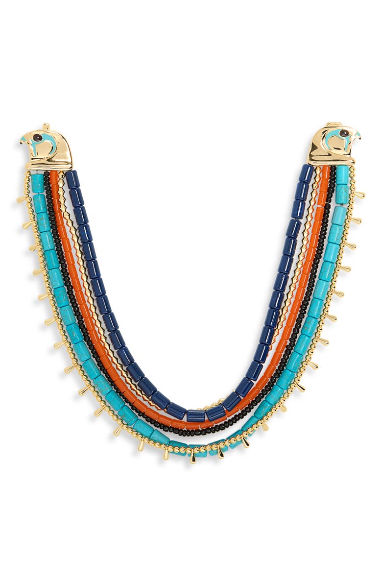 Lele Sadoughi x The Met Senebtisi Collar Necklace, Alternate, color, Egyptian Trio
