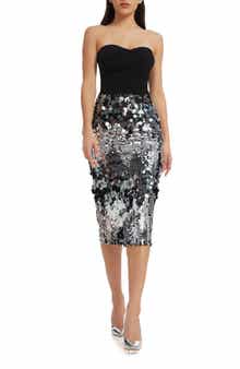 Dress the Population Robin Sequin Strapless Dress