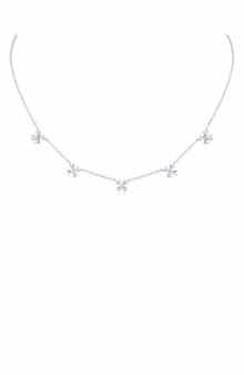 CZ by Kenneth Jay Lane Pear Cubic Zirconia Daisy Shaker Necklace