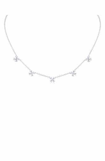 Pear Cubic Zirconia Daisy Shaker Necklace