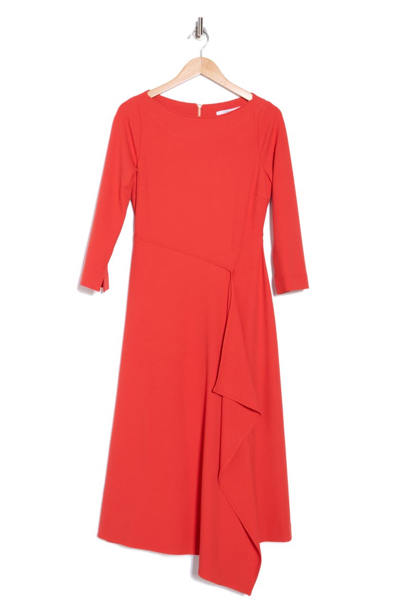LK Bennett Lena Long Sleeve Dress, Alternate, color, Red-Aurora Red