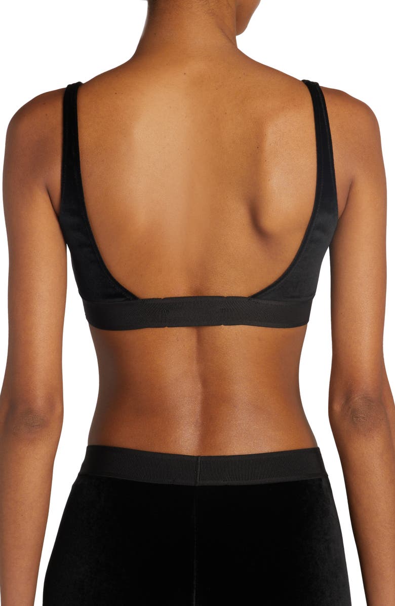 TOM FORD Signature Velour Bralette, Alternate, color, 