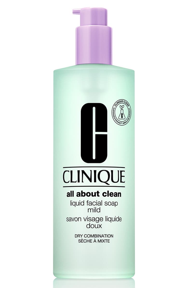 Clinique Jumbo All About Clean<sup>™</sup> Liquid Facial Soap, Main, color, Skin Type 1/2