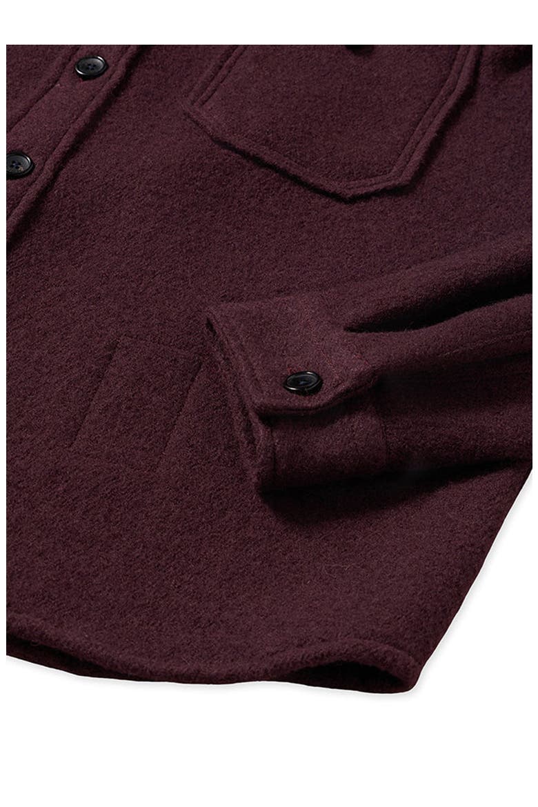 Kenny Wool Overshirt, Alternate, color, Burgundy