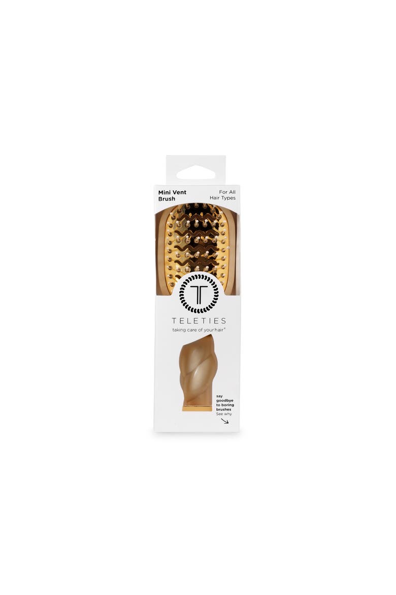 Mini Vented Hair Brush, Alternate, color, Tan