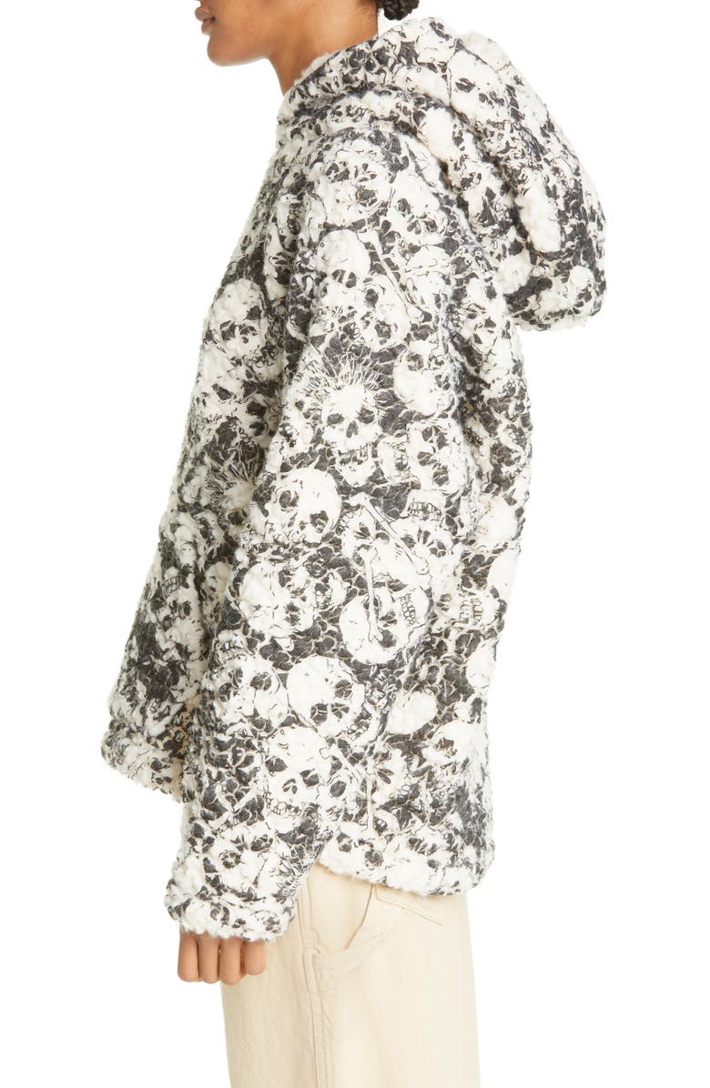 ERL Gender Inclusive Skull Print Fleece Hoodie, Alternate, color,