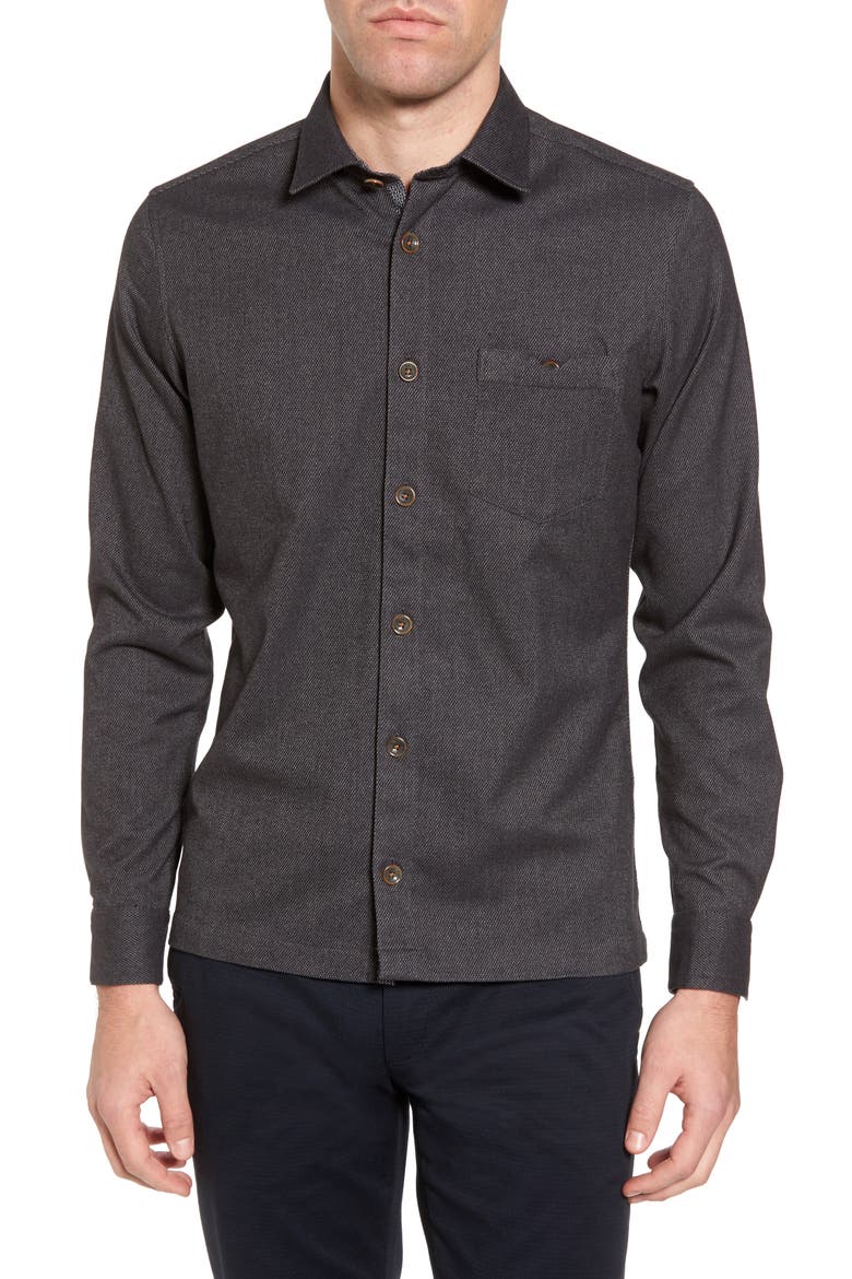 Digon Dobby Shirt, Main, color, GREY