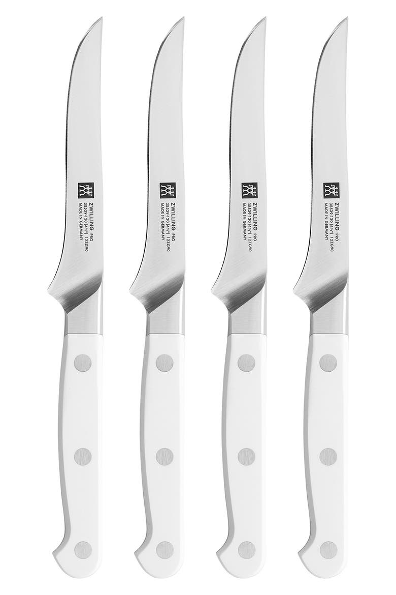 Pro Le Blanc 4-Piece Steak Knife Set, Main, color, SILVER