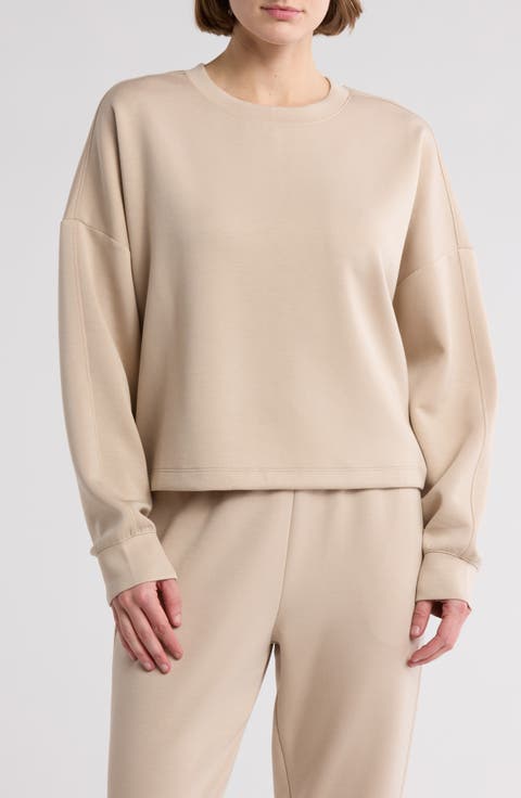 Whisper Knit Easy Crew Sweatshirt