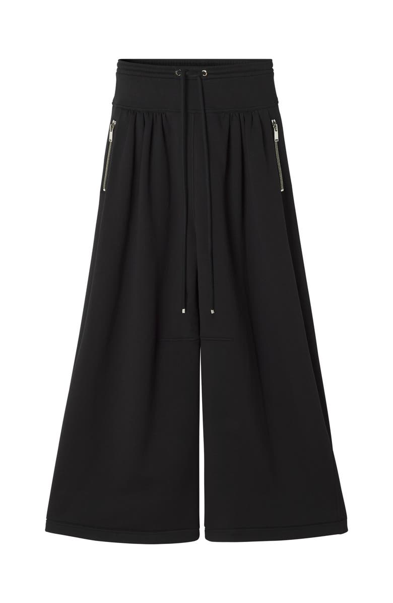 Lanvin Cotton Fleece And Cashmere Pants, Main, color, Black