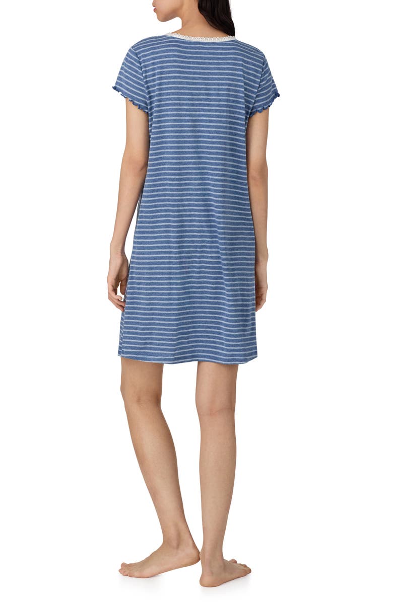 Lauren Ralph Lauren Monogram Short Sleeve Nightgown, Alternate, color, 