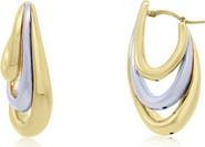 The Lovery Fine Jewelry Two-Tone Trio Hoop Earrings