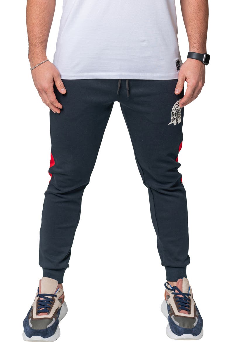 Colorblock Fleece Joggers, Main, color, BLUE