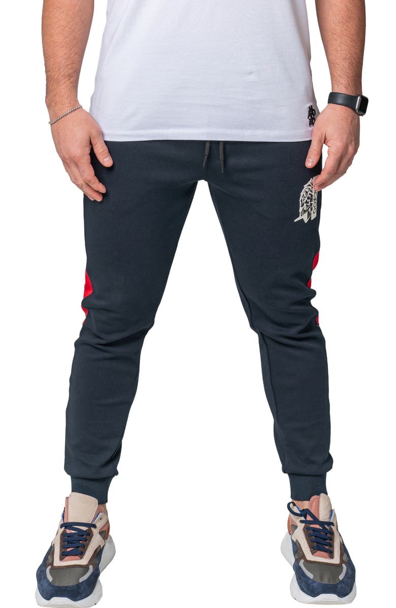 Maceoo Colorblock Fleece Joggers, Main, color, Blue