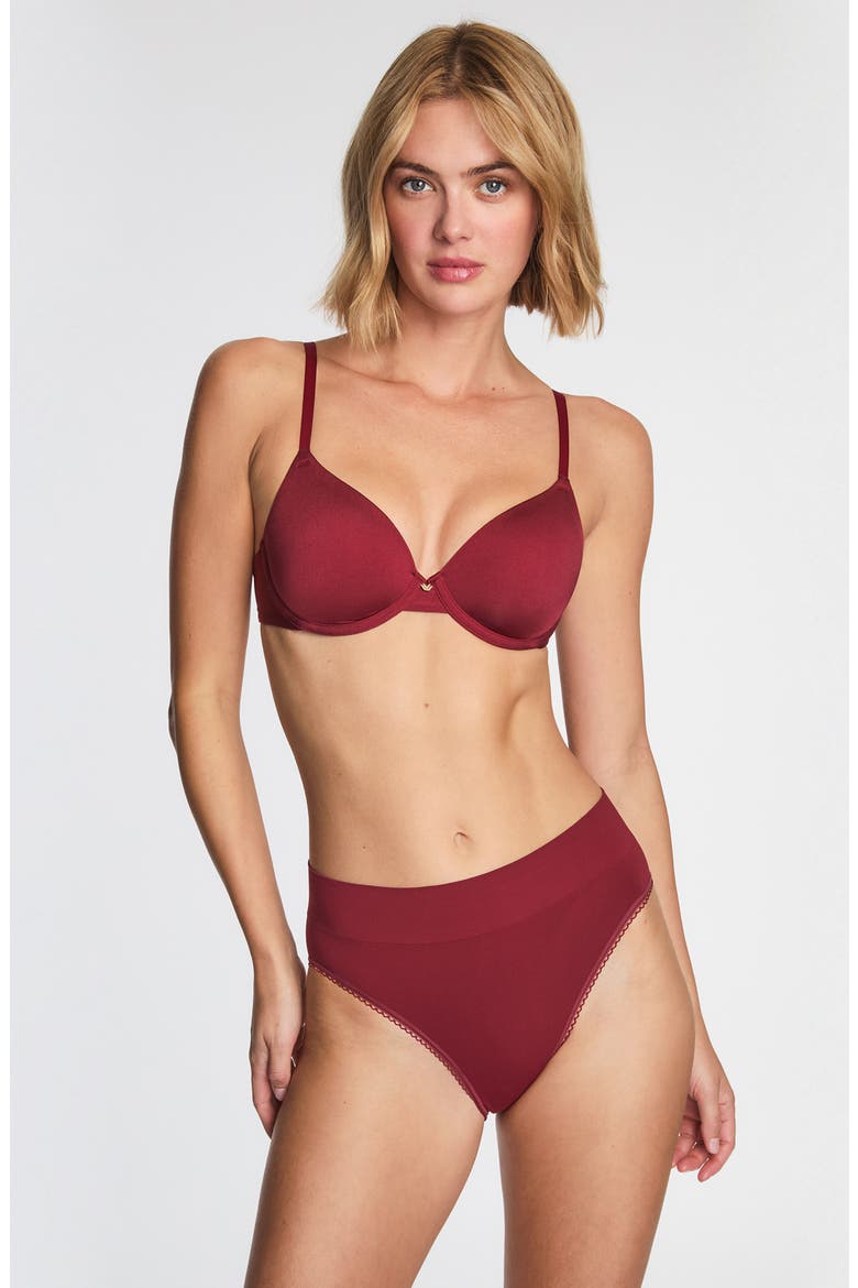 Baseline Underwire Contour Bra, Alternate, color, CABERNET