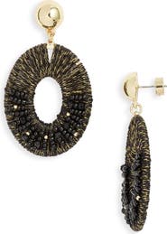 Nordstrom Beaded Oval Drop Earrings