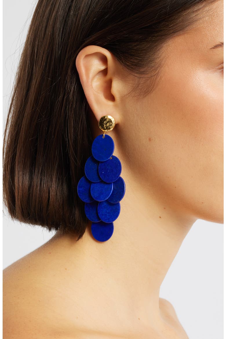 Chandelier Drop Earrings, Alternate, color, BLUE
