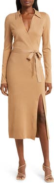 PAIGE Carmen Belted Long Sleeve Sweater Dress