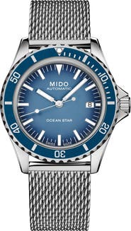 MIDO Ocean Star Tribute Bracelet Watch & Rubber Strap Gift Set, 40.5mm