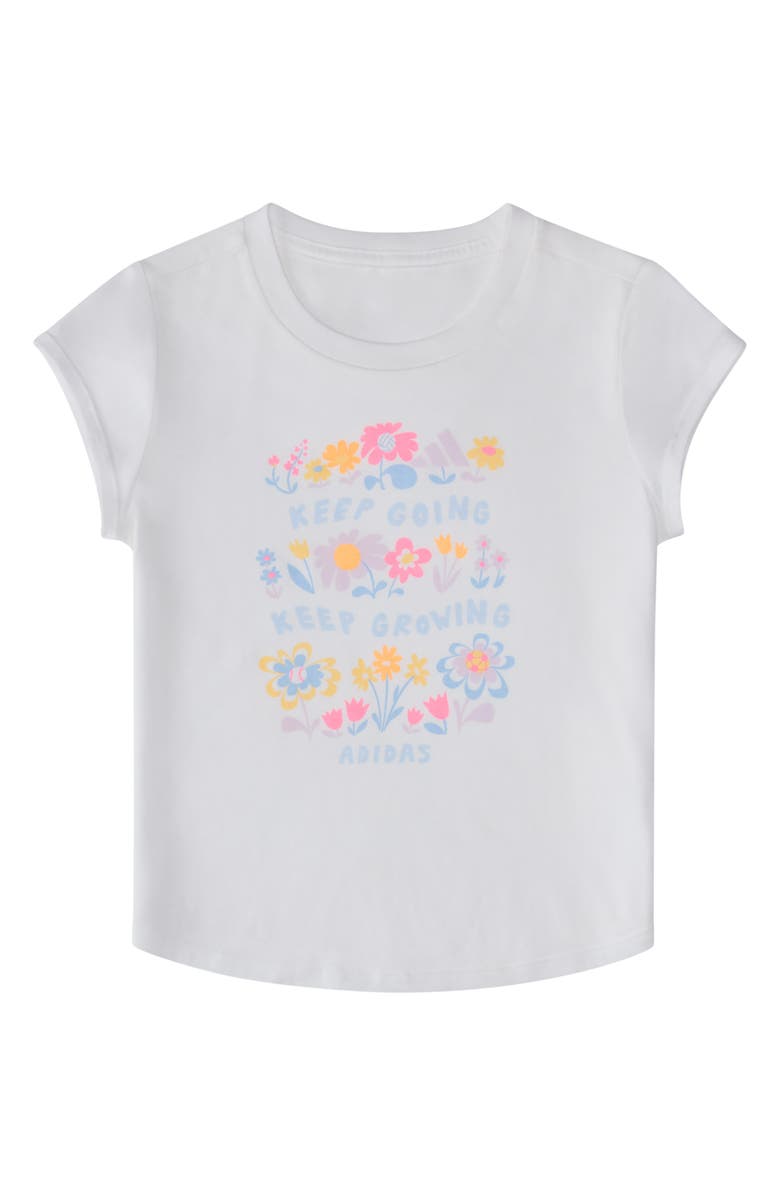 adidas Graphic T-Shirt & Shorts Set, Alternate, color, White