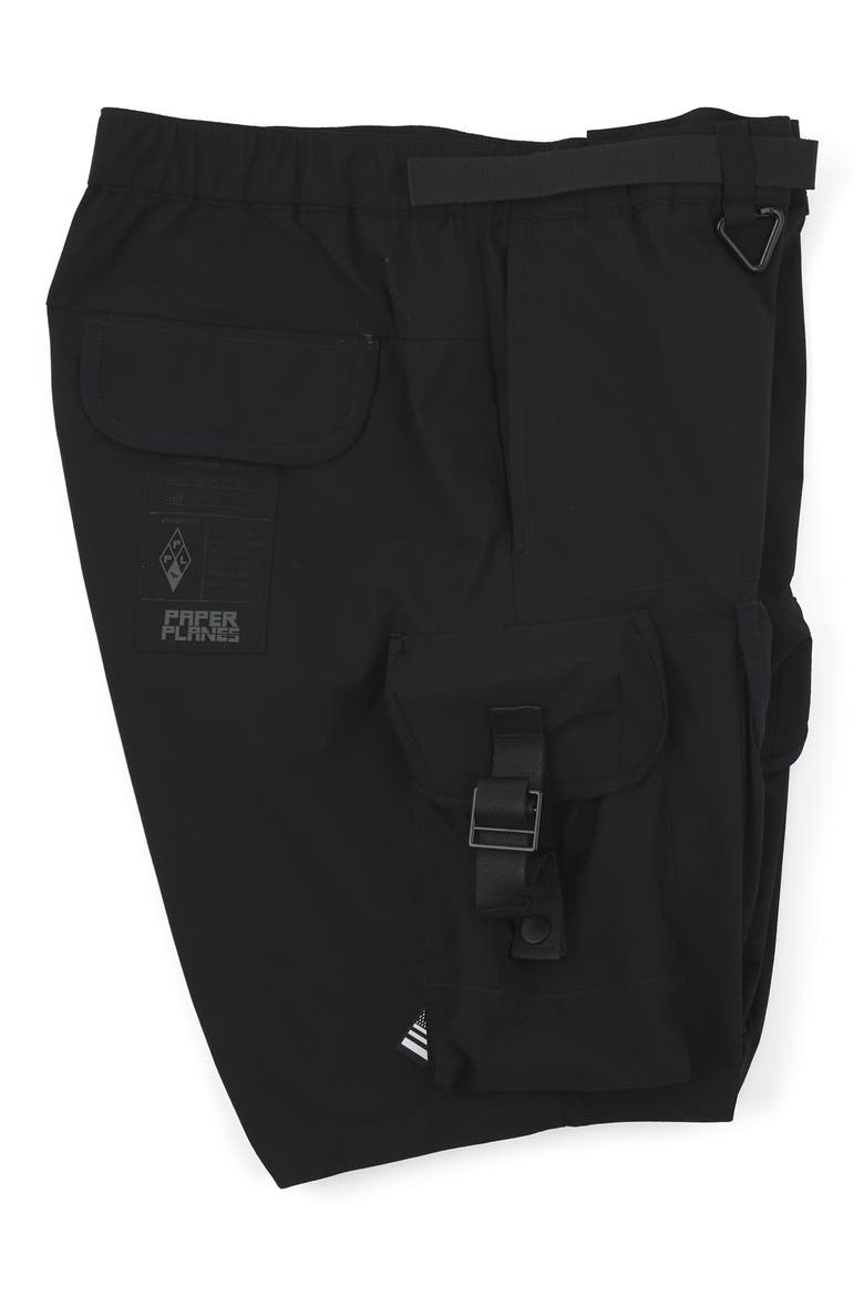 Alice Packable Ripstop Cargo Shorts, Alternate, color, BLACK