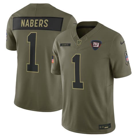 Men's Nike Malik Nabers Olive New York Giants 2025 Salute to Service Limited Jersey