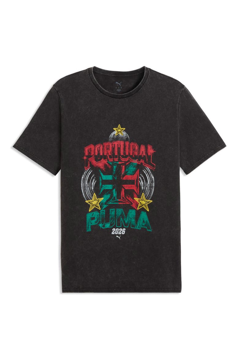 Fanpack '90s Bespoke Portugal Cotton Graphic T-Shirt, Alternate, color, PUMA BLACK/ FOR ALL TIME RED