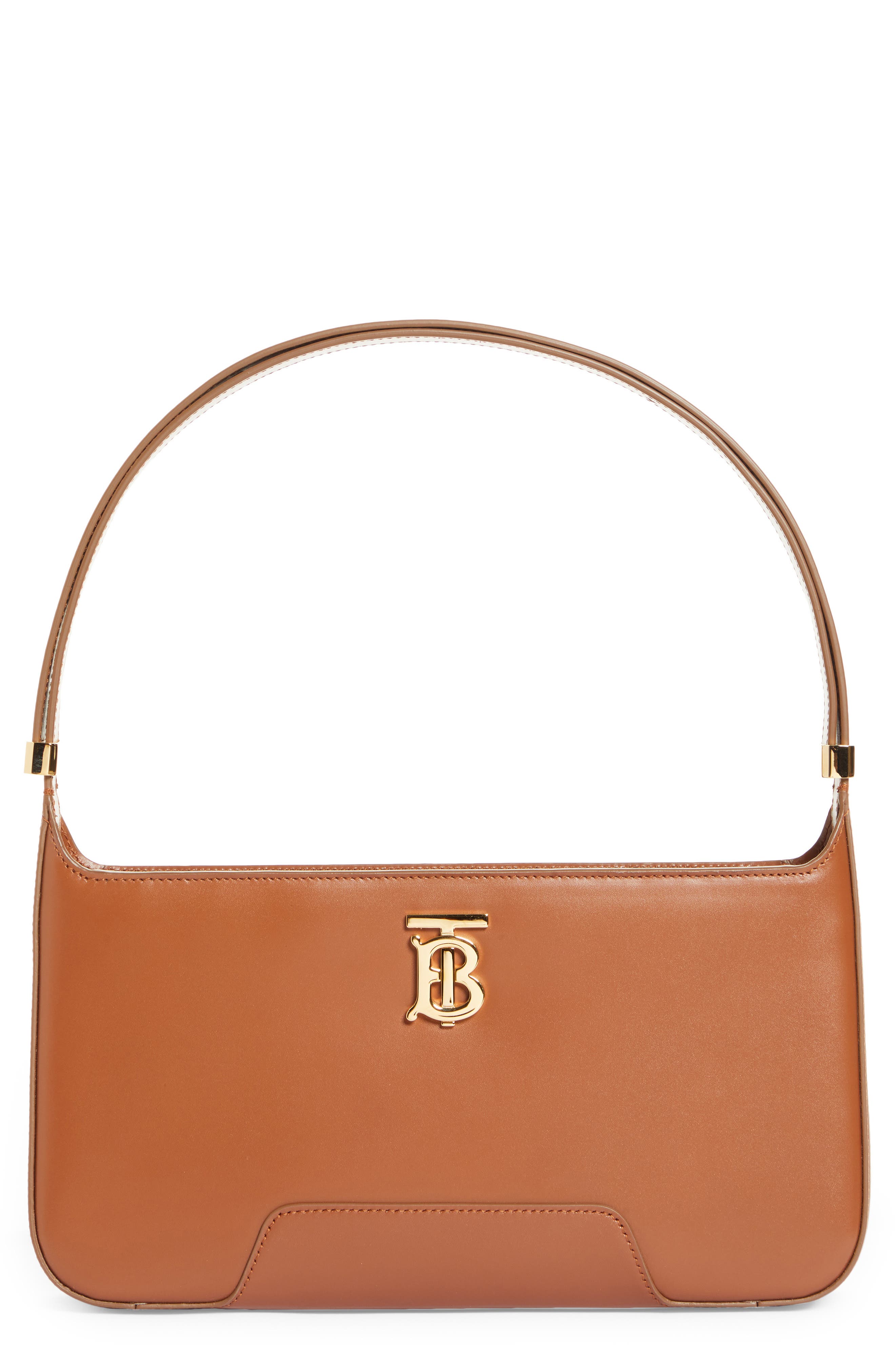 Burberry Medium TB Monogram Leather Shoulder Bag, Main, color, 