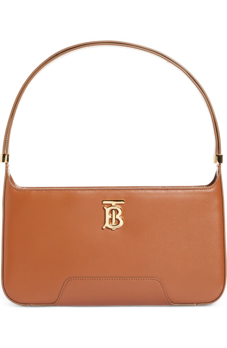 Burberry Medium TB Monogram Leather Shoulder Bag, Main, color,