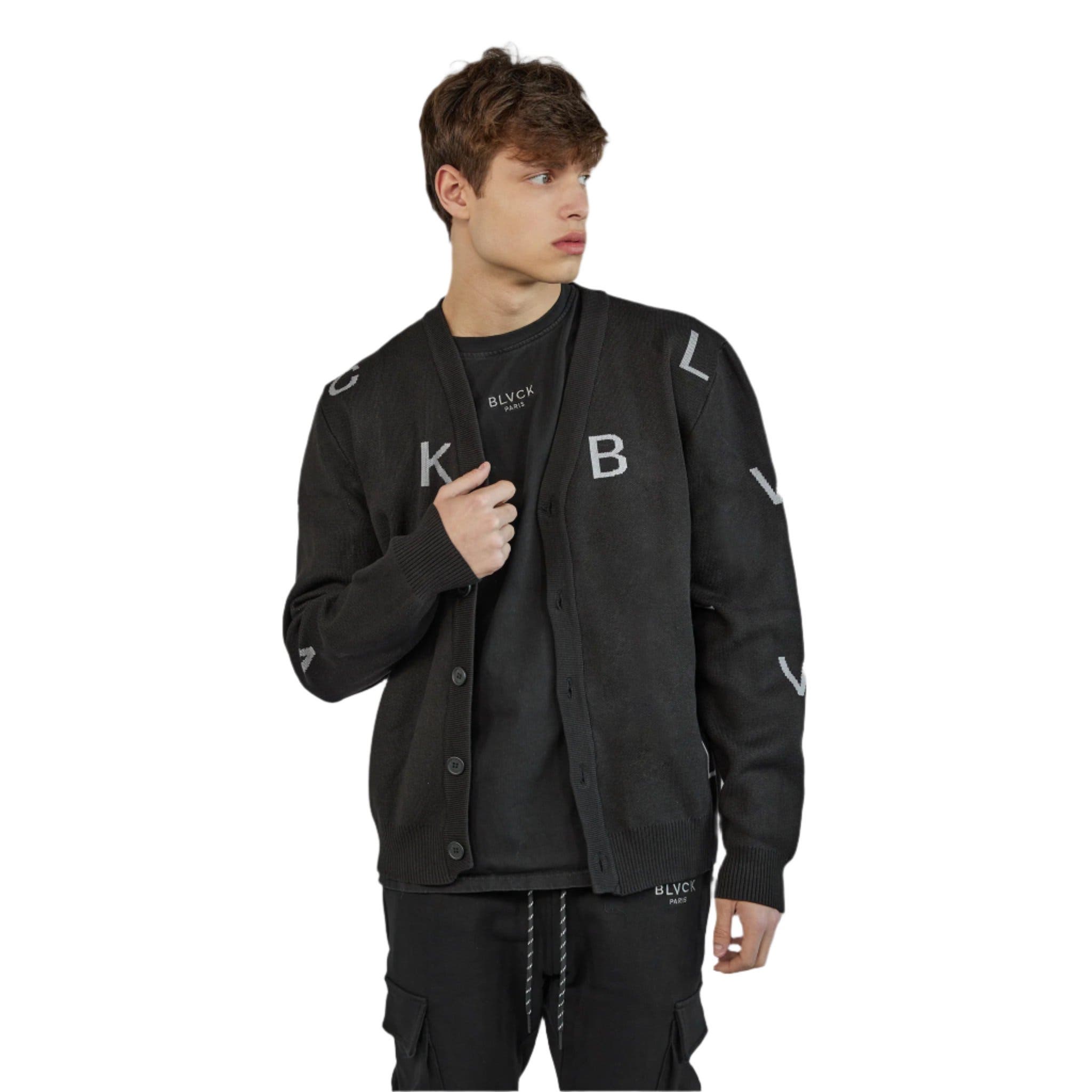 Blvck Paris Blvck Letters Cardigan in Black 