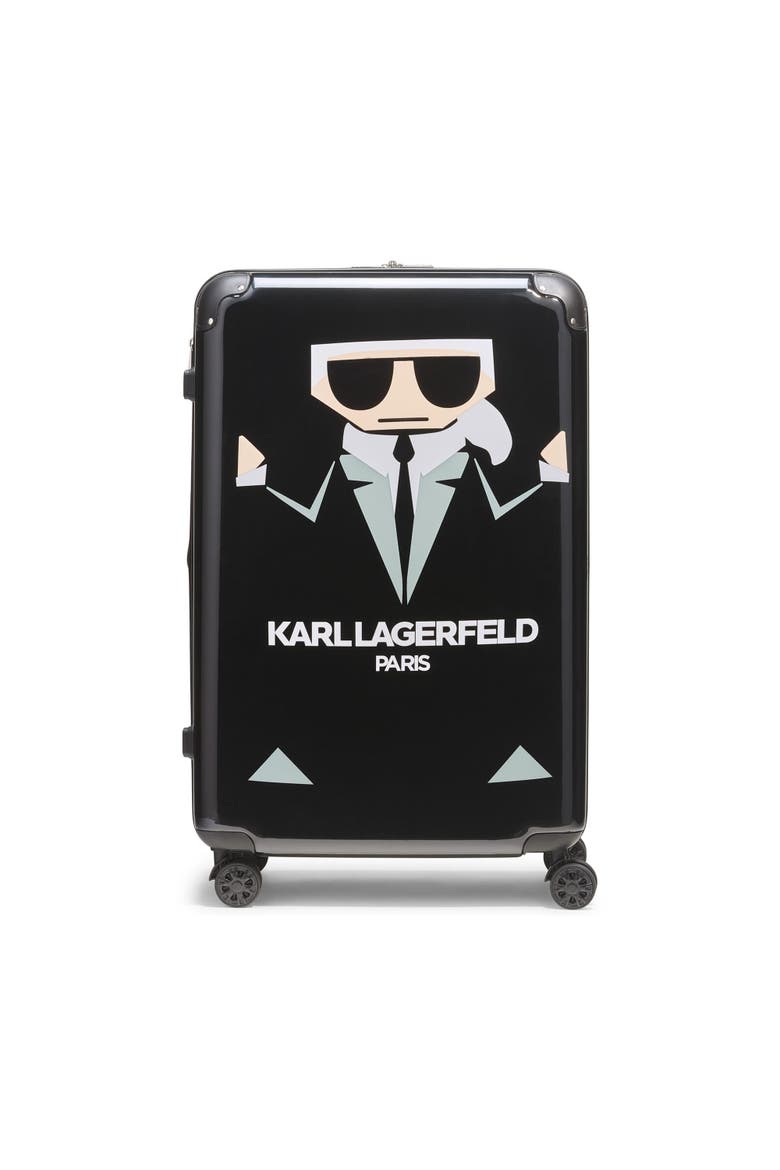 Karl in A Box Upright Suitcase, Main, color, Black