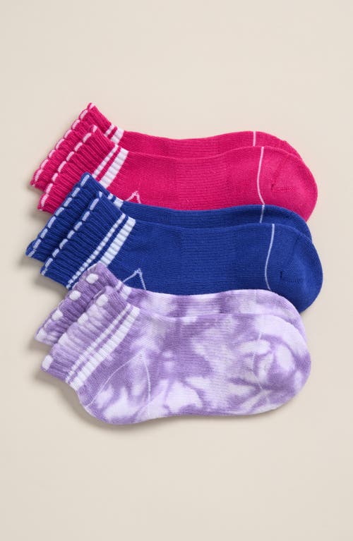 Zella Girl Kids' Assorted 2-Pack Scalloped Crew Socks in Pink Berry Multi  product