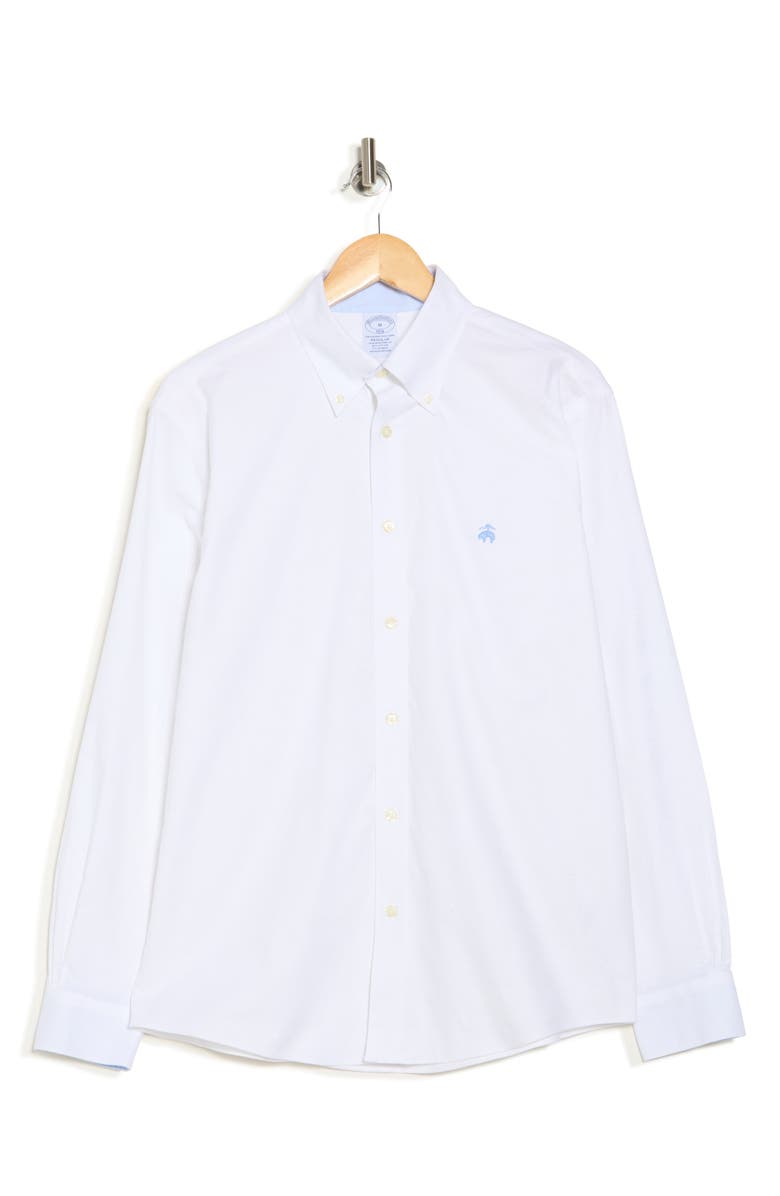 Brooks Brothers Regular Fit Stretch Cotton Oxford Button-Down Shirt, Alternate, color, 