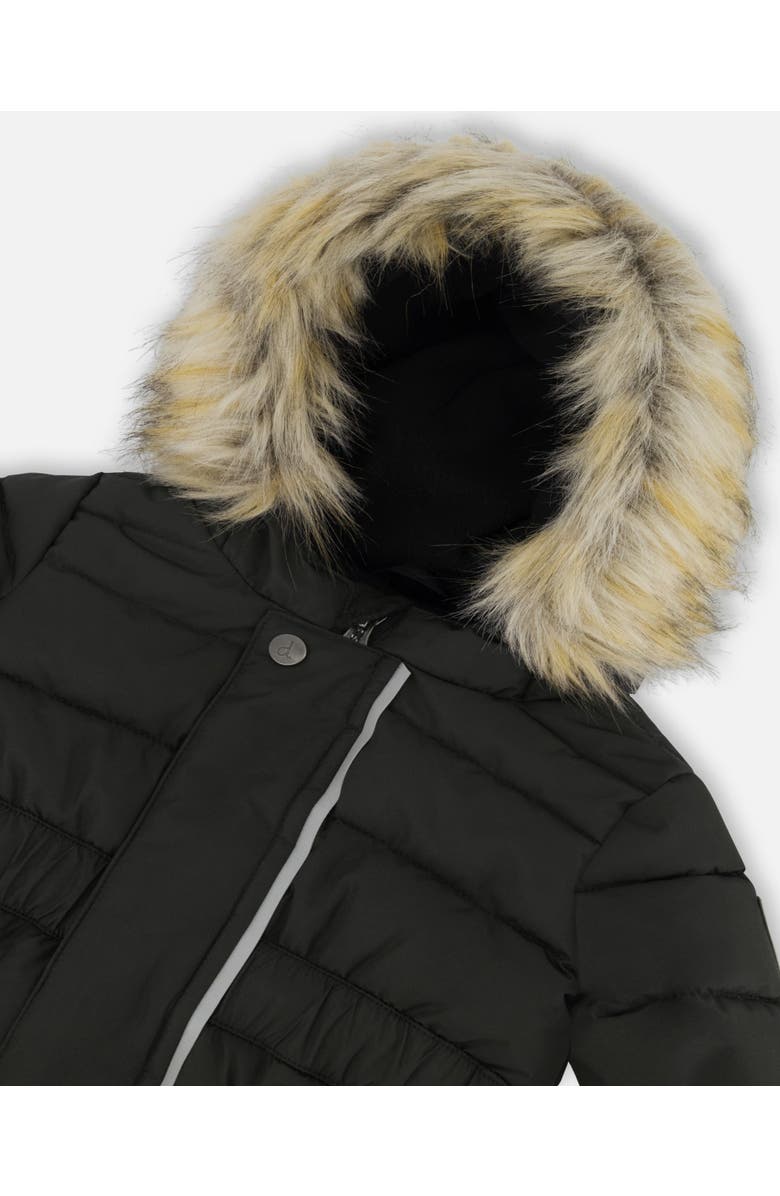 Deux par Deux Baby Unisex One Piece Baby Snowsuit Black, Alternate, color, 