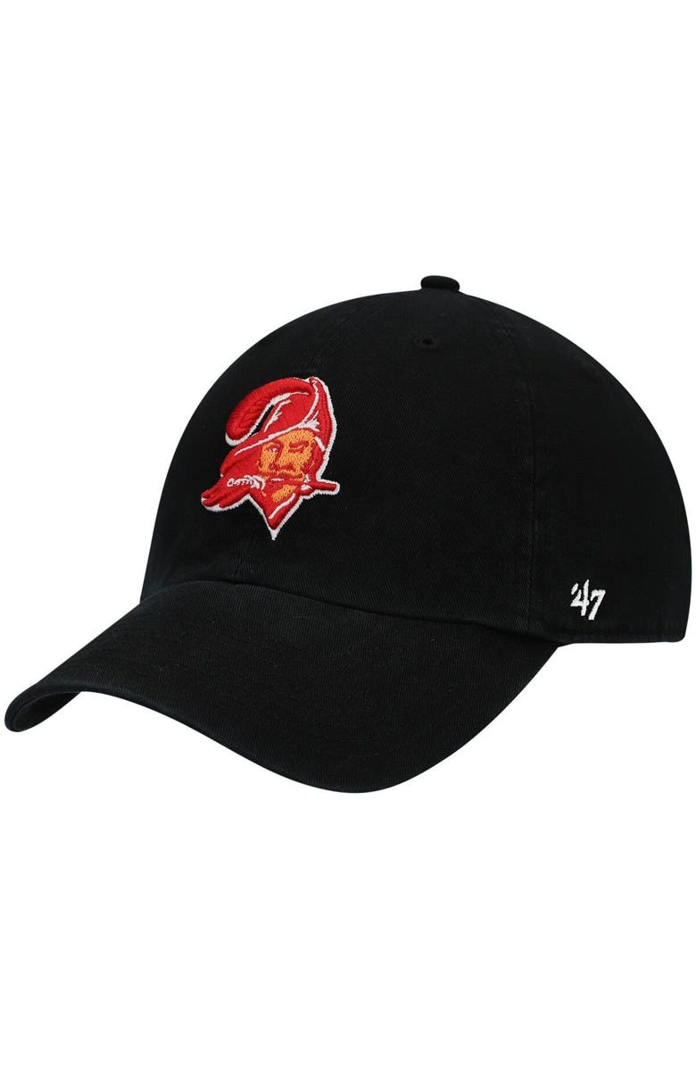 '47 Men's '47 Black Tampa Bay Buccaneers Clean Up Legacy Adjustable Hat, Main, color, 