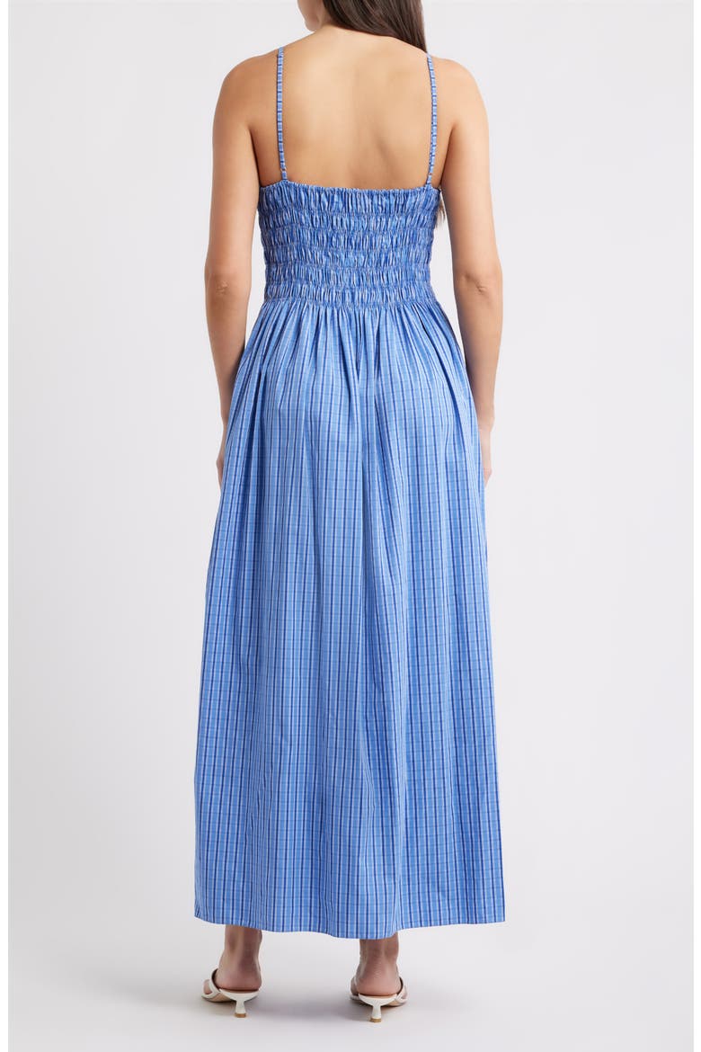 Laia Gingham Shirred Bodice Maxi Dress, Alternate, color, SOTTO