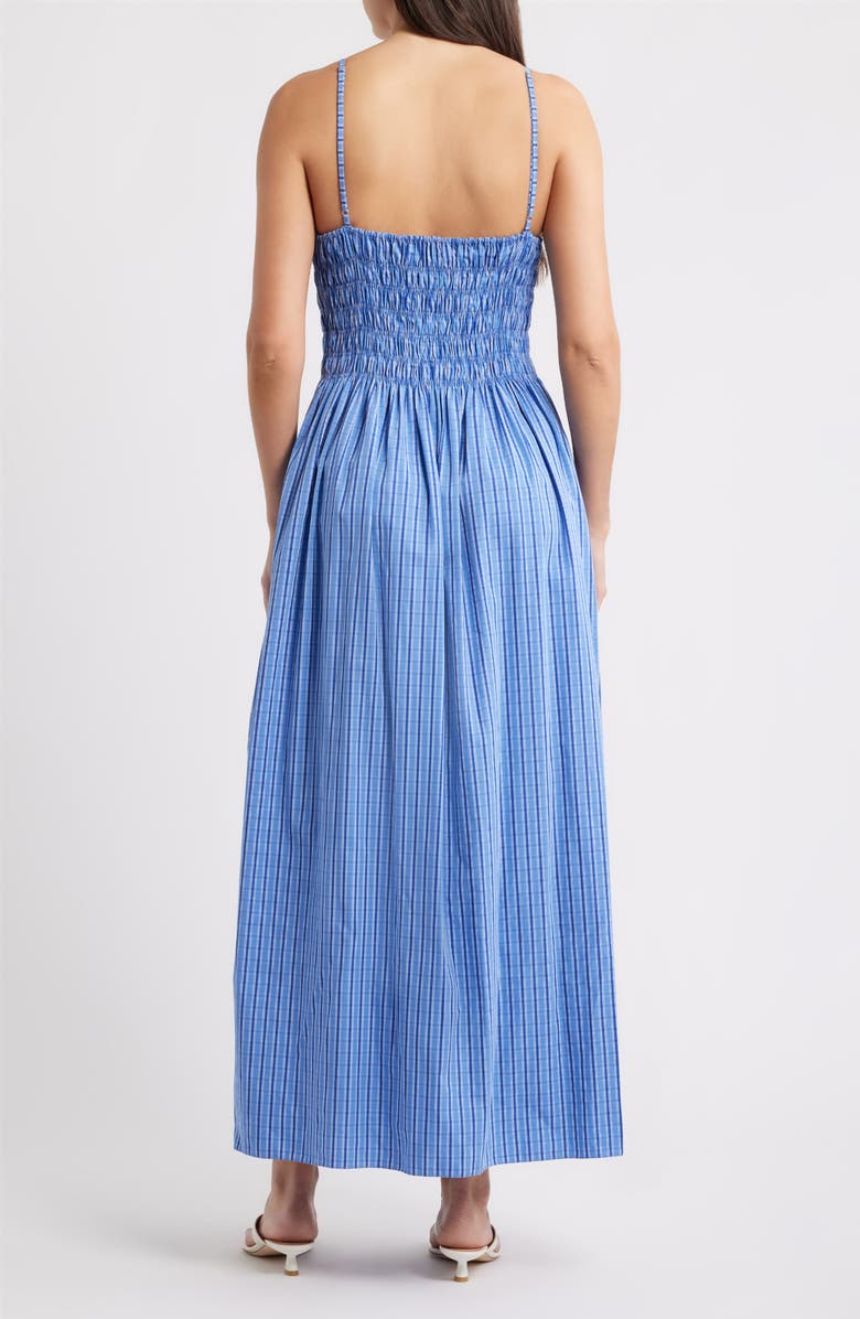 Faithfull the Brand Laia Gingham Shirred Bodice Maxi Dress, Alternate, color, Sotto