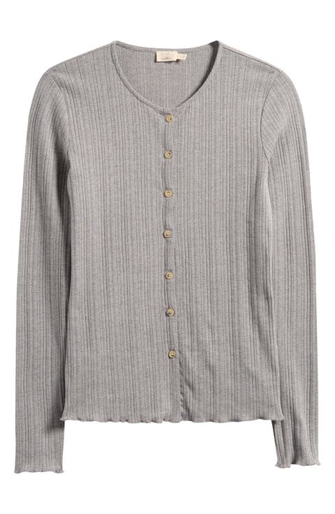 Paradise Organic Cotton Blend Pointelle Cardigan