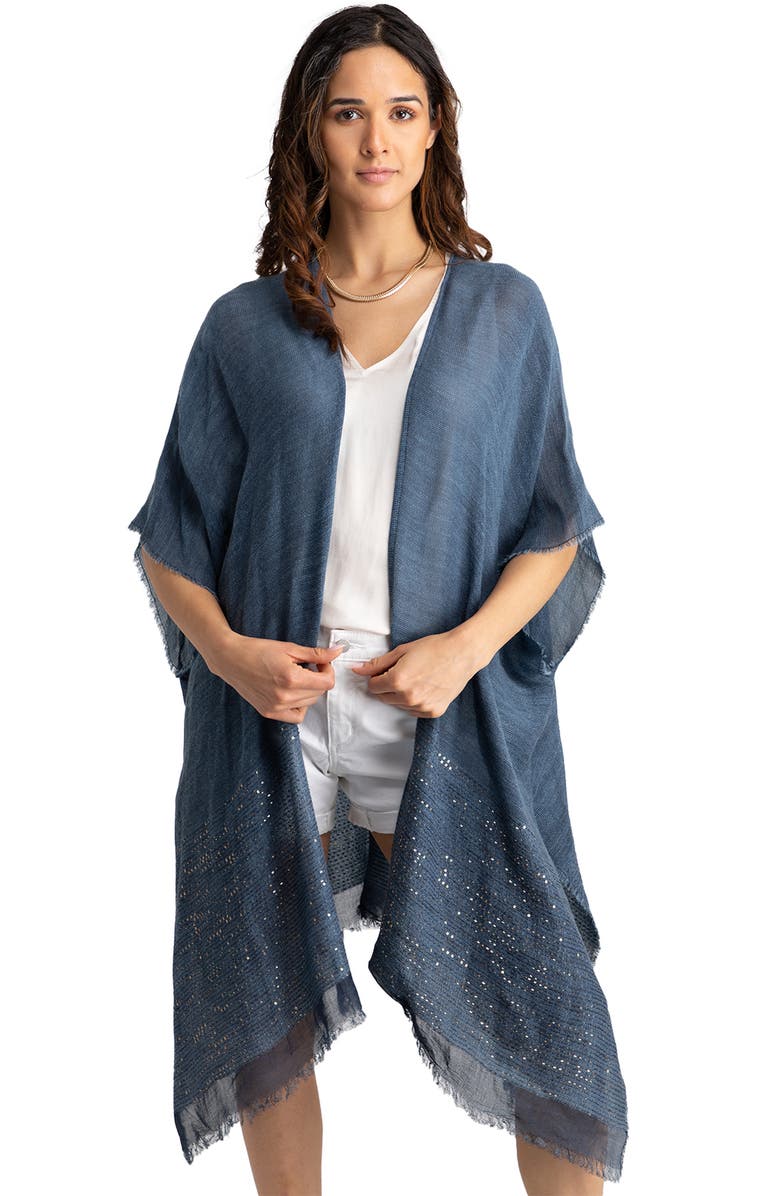 SAACHI Raven Sequin Wrap, Alternate, color, Blue