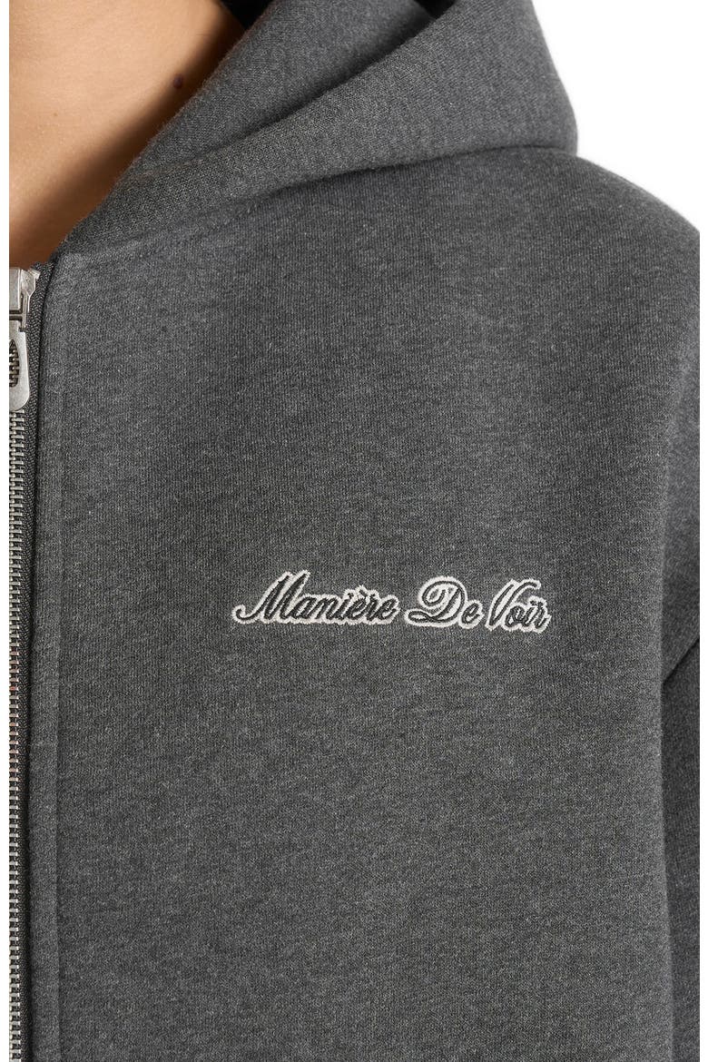 Unisex Signature Relaxed Fit Zip Hoodie, Alternate, color, Charcoal Grey