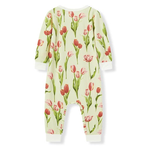 Milkbarn Luxe Stretch Zipper Pajama In Green