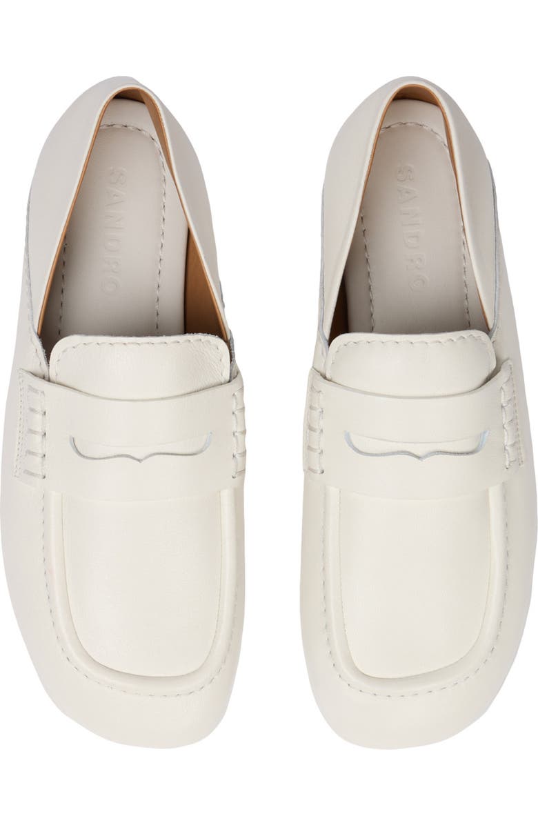 SANDRO Leather loafers, Alternate, color, White