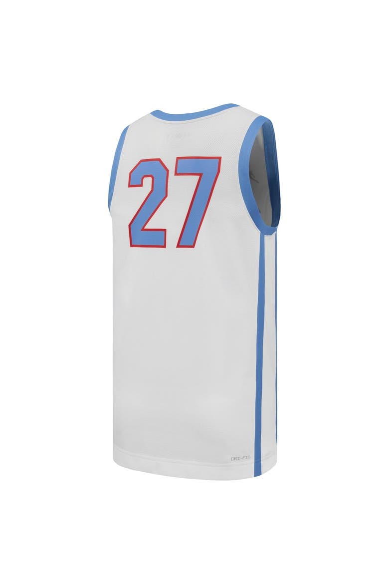 Men's Jordan Brand #27  White Houston Cougars Replica Basketball Jersey, Alternate, color, White