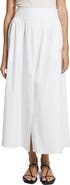 Theory Cotton Blend A-Line Midi Skirt