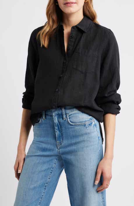 Casual Linen Button-Up Shirt